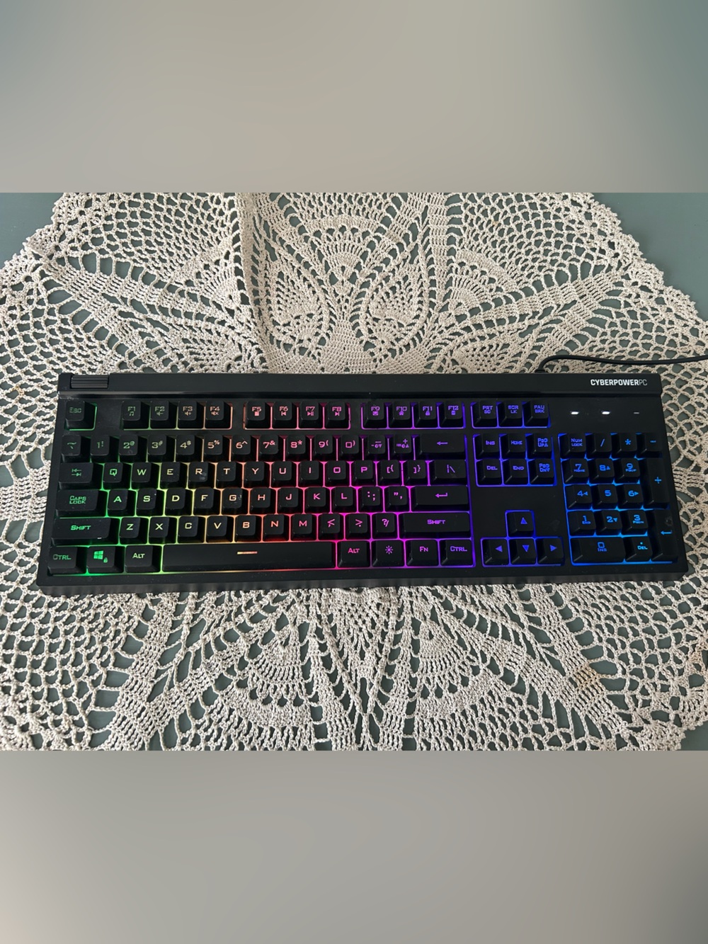 CyberPowerPC RGB Wired Gaming Keyboard USB Full Size